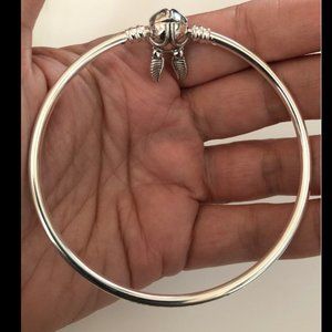 Pandora Moments Harry Potter, Golden Snitch Clasp Bangle 21 cm. 8.2 inches